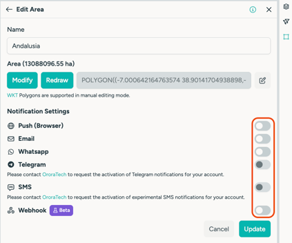 Notificattion Settings